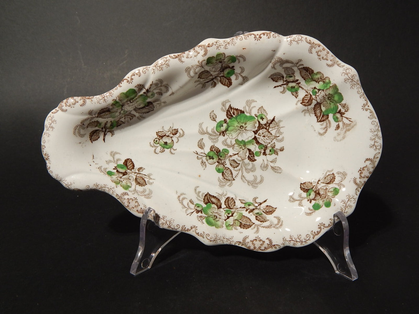 ANTICA 1850 RAVIERA PIATTO CONCHIGLIA SEMI PORCELLANA RIDGWAY &C. APPLE BLOSSOM