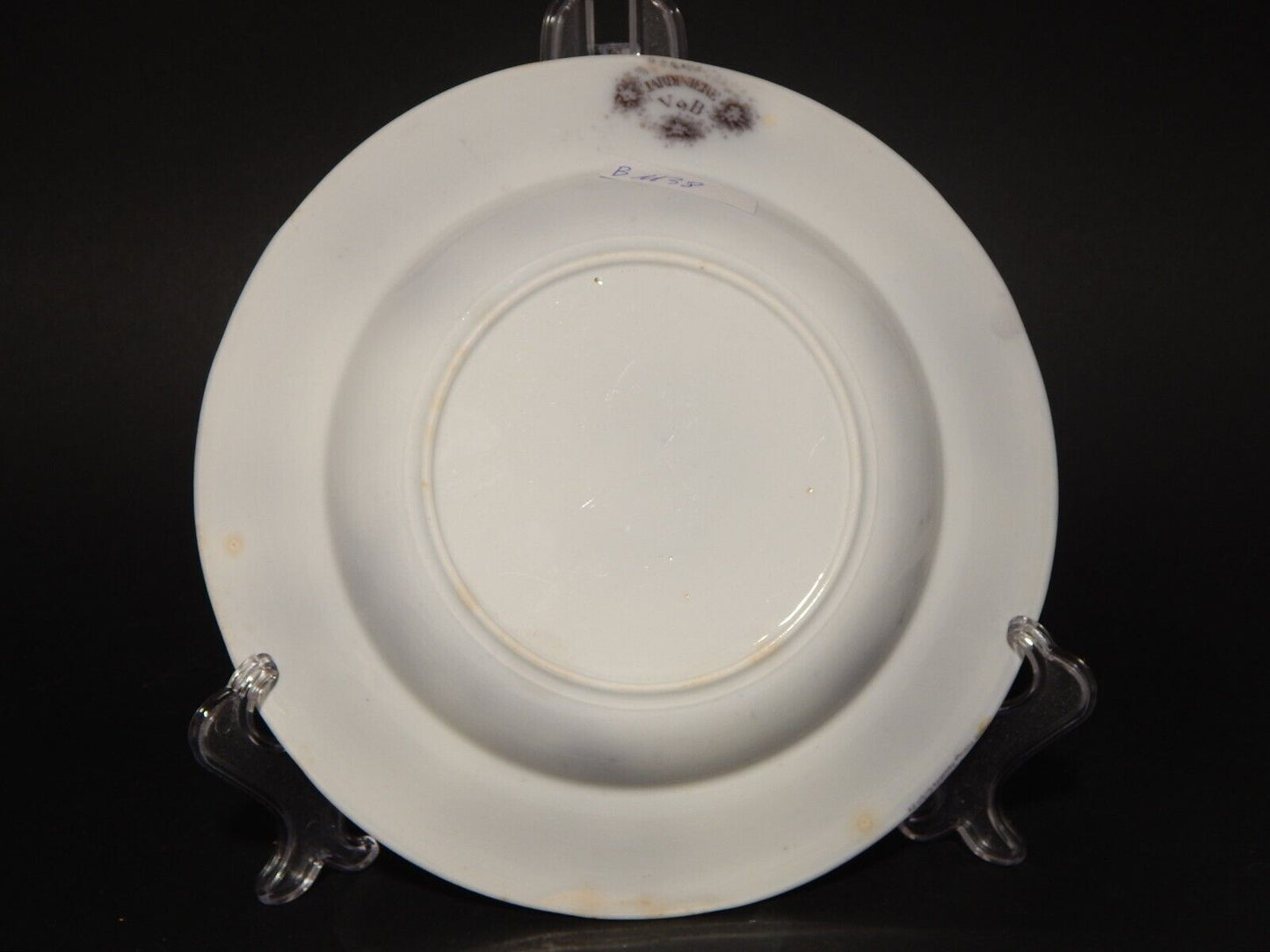 ANTICO RARO PIATTO FONDO CERAMICA DECORO JARDINIERE VILLEROY & BOCH FINE '800