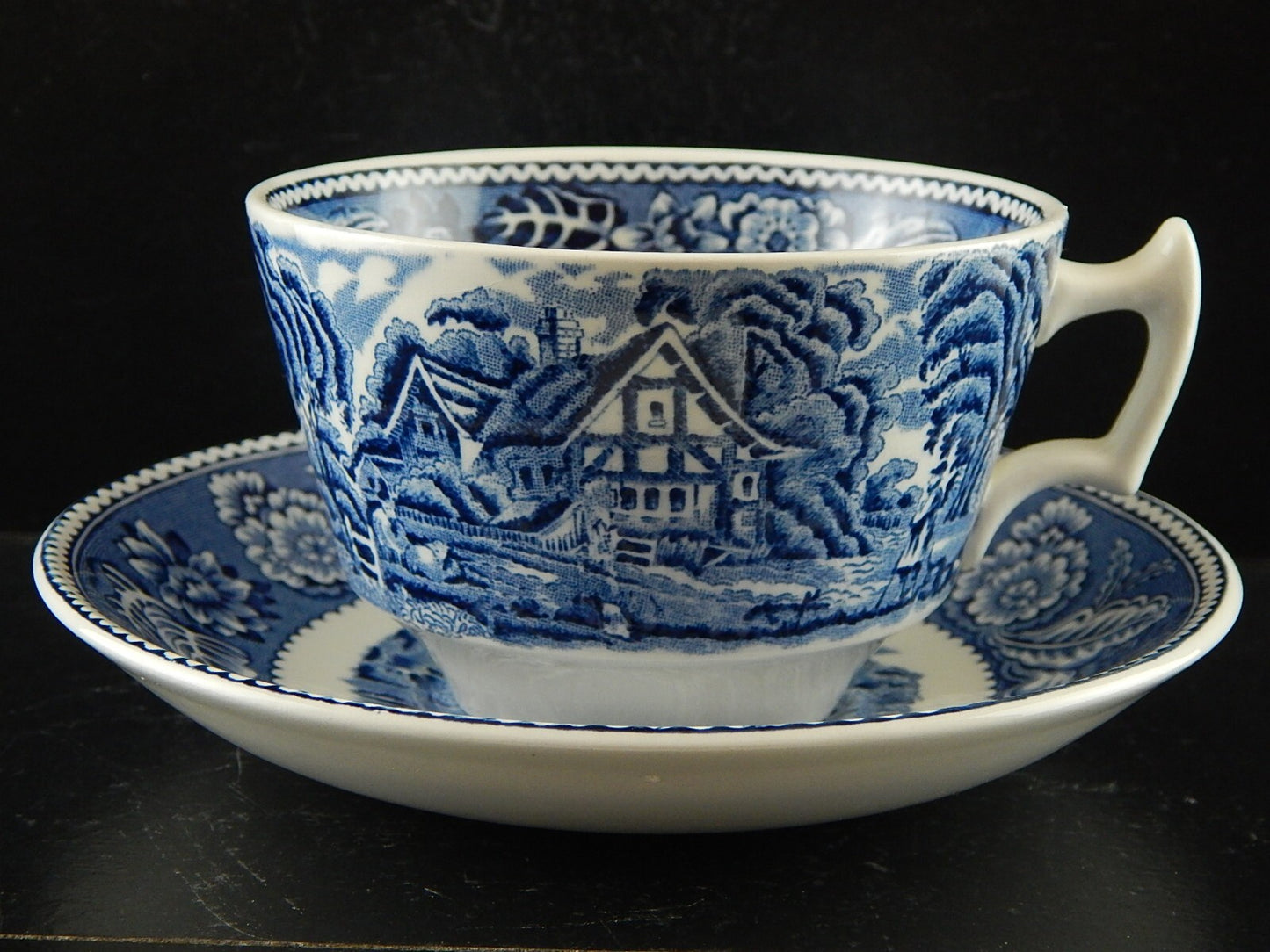 ANTICA TAZZA TE' CERAMICA POTTERY WOOD&SONS BURSLEM ENOCH1784RALPH1750 WOODLAND