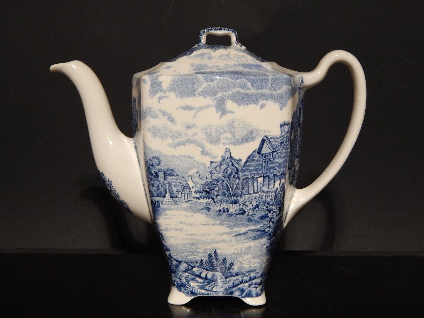 ANTICA CAFFETTIERA TEIERA SEMI PORCELLANA JOHNSON BROS OLDE ENGLISH COUNTRYSIDE