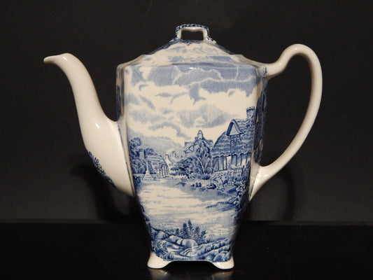 ANTICA CAFFETTIERA TEIERA SEMI PORCELLANA JOHNSON BROS OLDE ENGLISH COUNTRYSIDE