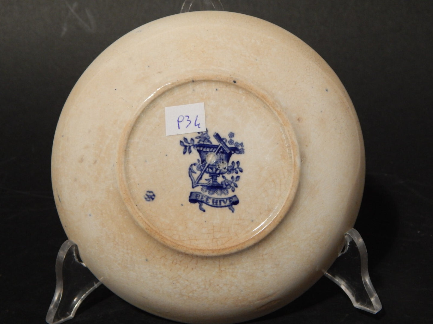 WILLIAM RIDGWAY 1830 ANTICA PREZIOSA TAZZA DA TE' POTTERY BIANCA BLU