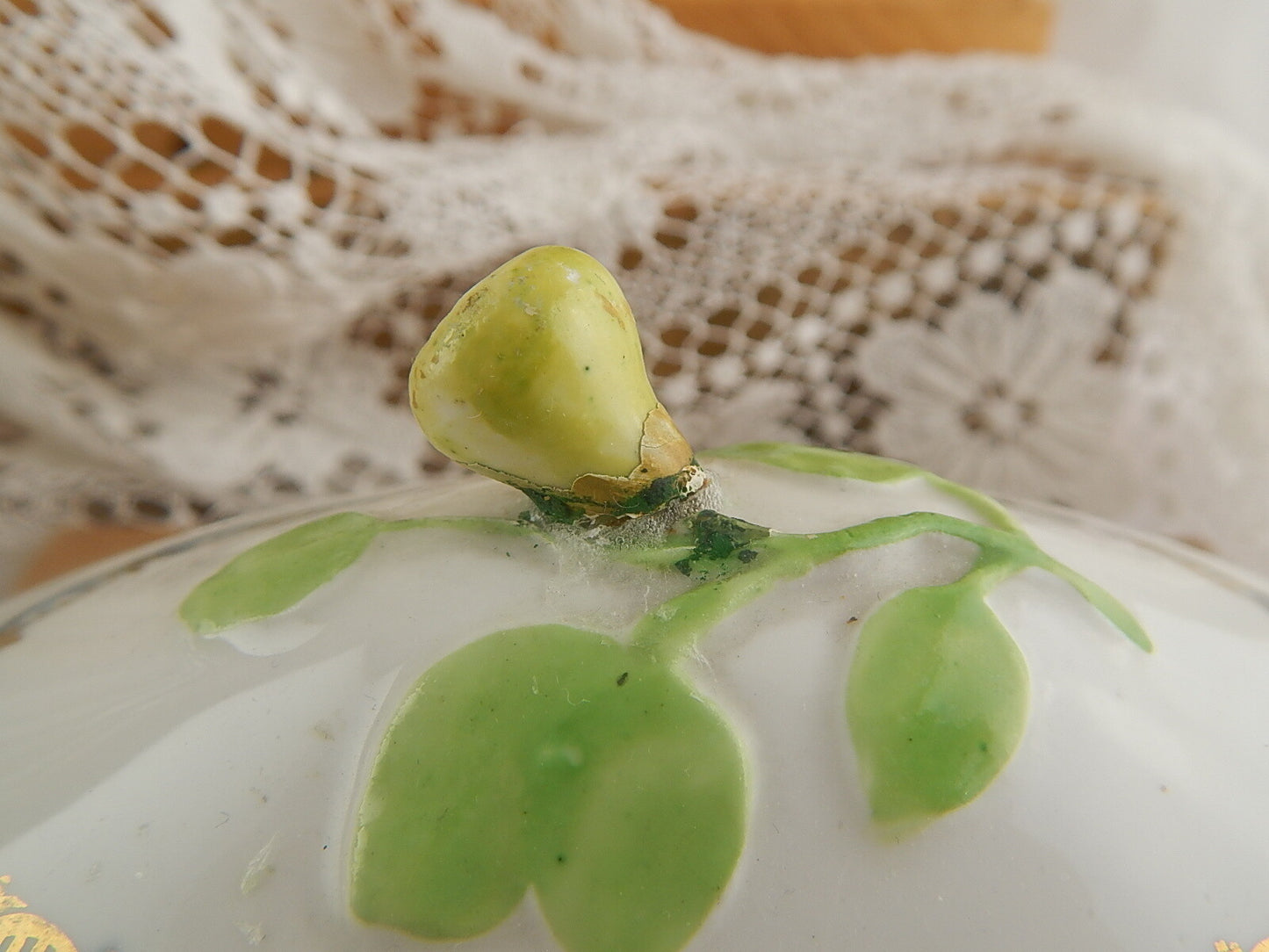 ANTICO PREZIOSO COFANETTO PORCELLANA IMPERO MARCHIO VIENNA BEE HIVE INIZIO 800