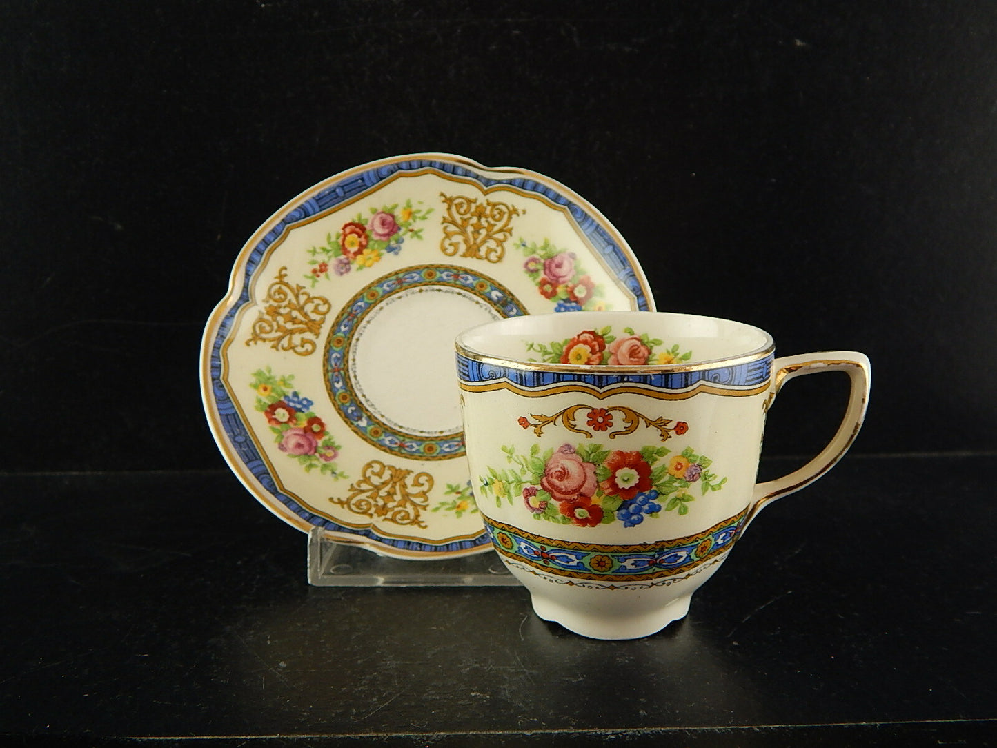 ANTICA 1913 TAZZA PIATTINO SEMI PORCELLANA JOHNSONS BROS COLLEZIONE PAREEK #7690