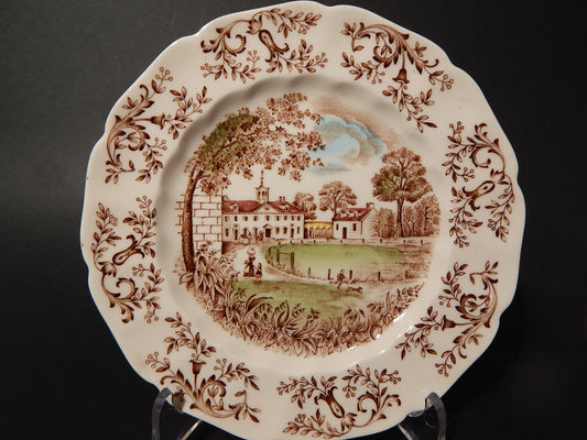 ANTICO JOHNSON BROS WINDSOR WARE PIATTO DESSERT MOUNT VERNON SEMI PORCELLANA
