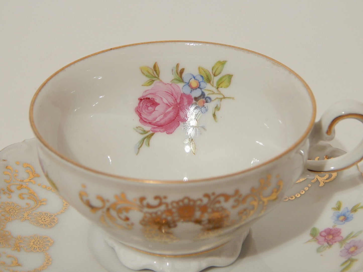 ANTICO SET 6 TAZZINE CAFFE' PORCELLANA ARABESCHI ORO BAVARIA SELTMANN THERESIA