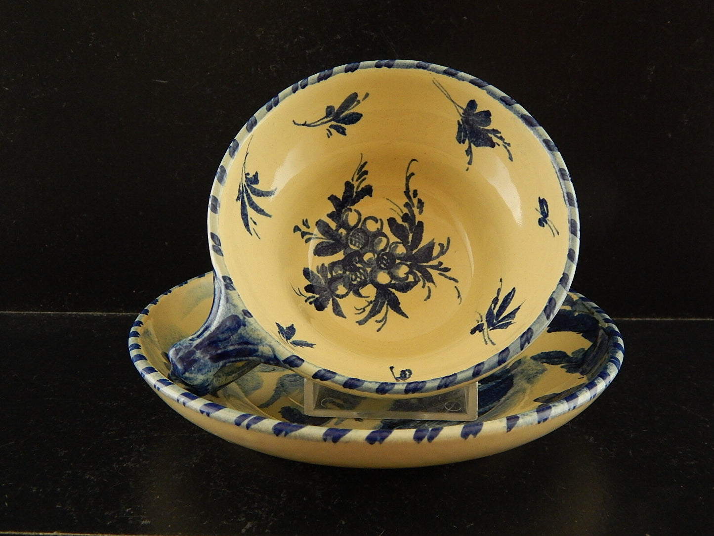 ANTICA TAZZA DA TE' CERAMICA ALBISOLA HANDMADE MADE ITALY DIPINTA A MANO #1