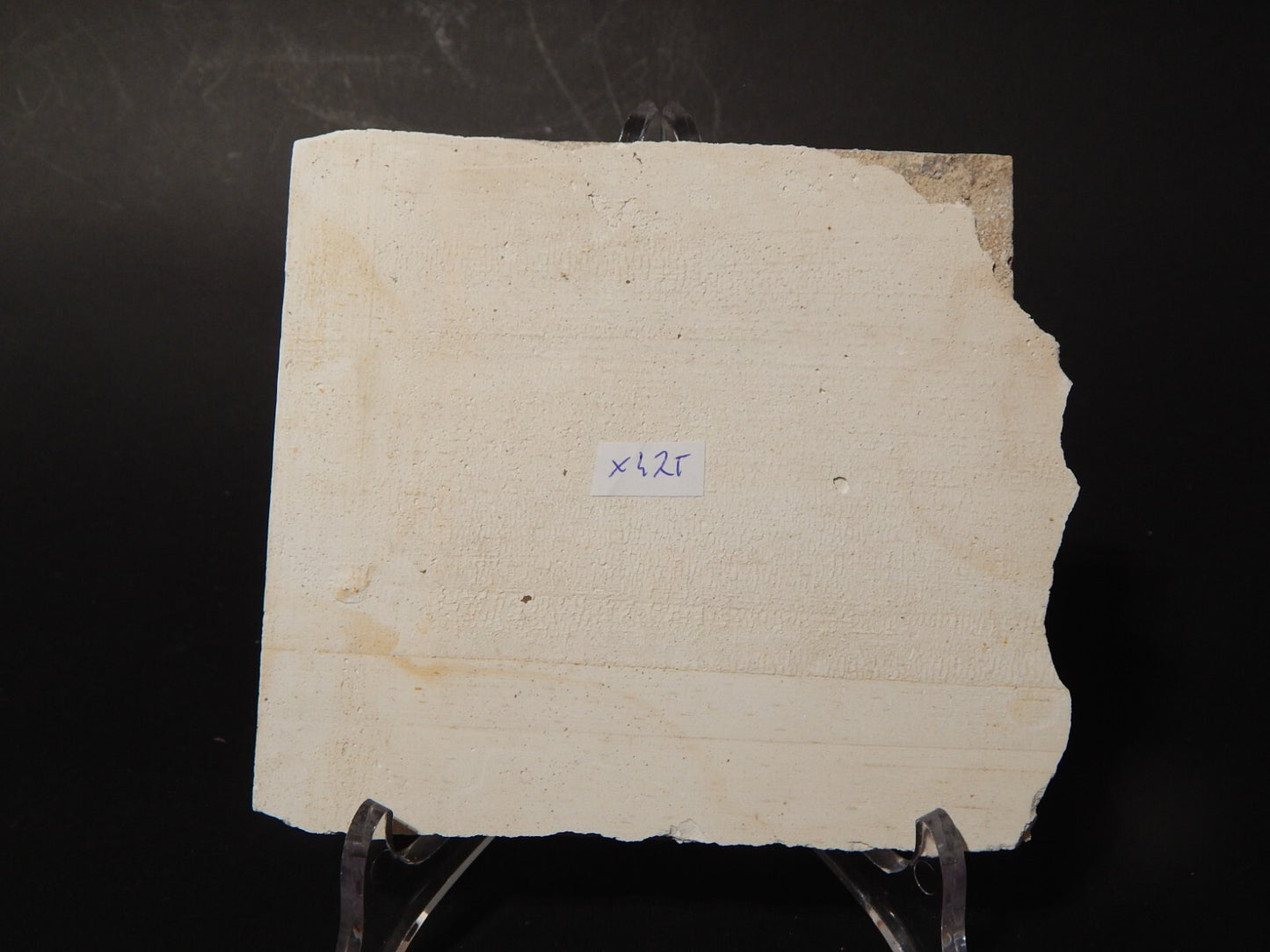 ANTICA PIASTRELLA MATTONELLA CERAMICA DELFT DEL 1700 DECORO AL MANGANESE (475)