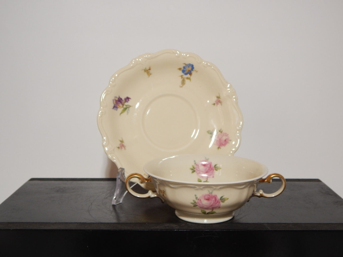 PREZIOSA ROCAILLE ANTICA TAZZA BRODO CONSOMME' PORCELLANA ROSENTHAL POMPADOUR #