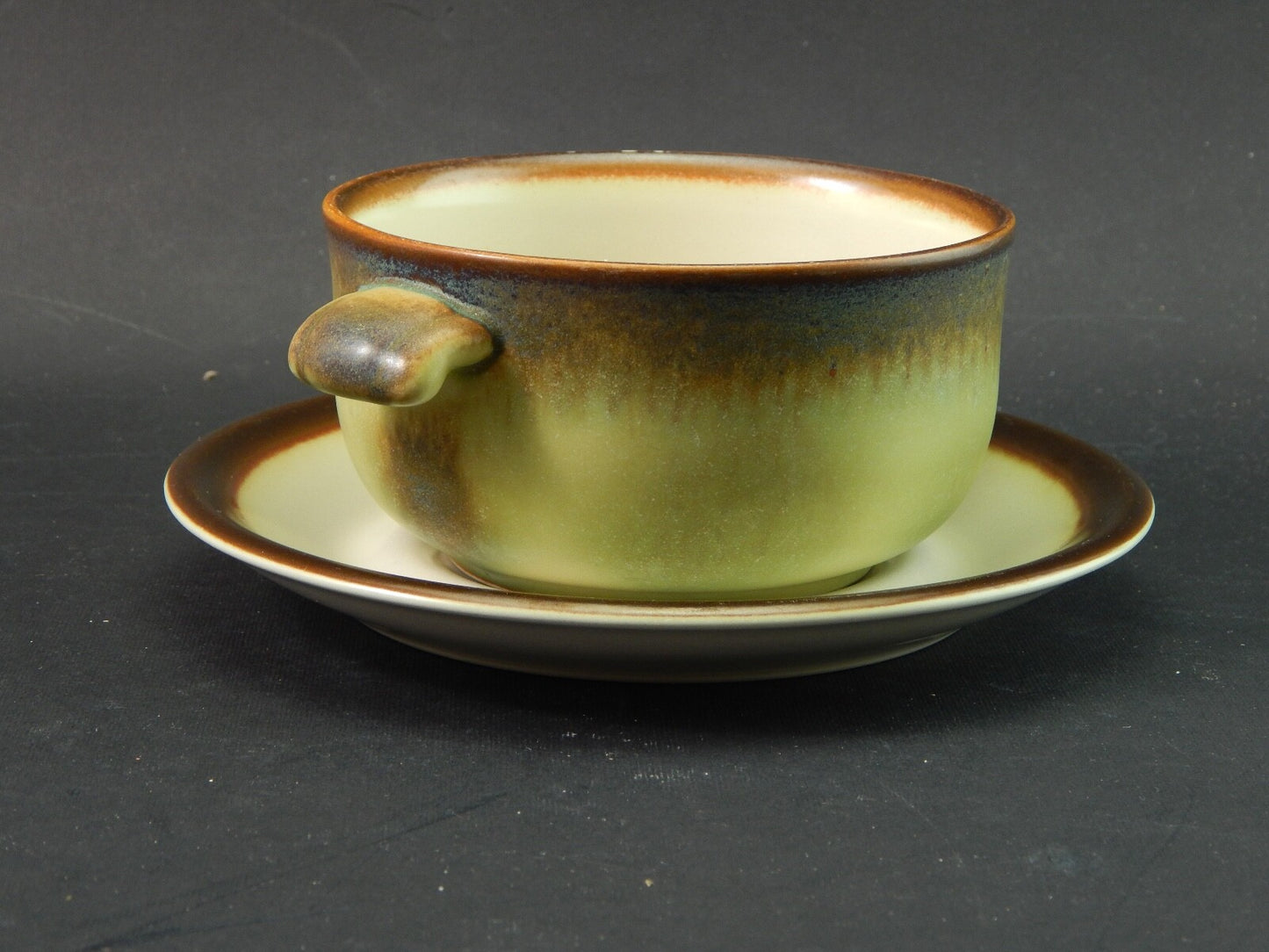 VINTAGE PORCELLANA MANCIOLI COLLEZIONE TUSCIA TAZZA DA BRODO #1897