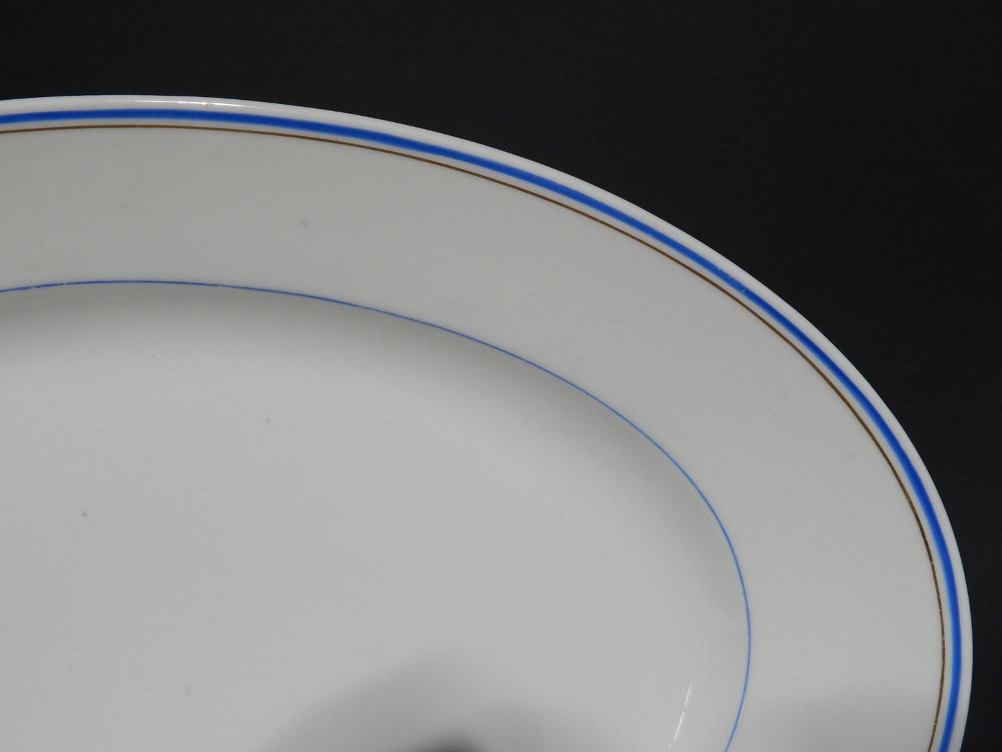 ANTICO VASSOIO PIATTO OVALE IMPERO PORCELLANA GINORI DOCCIA XIX SECOLO