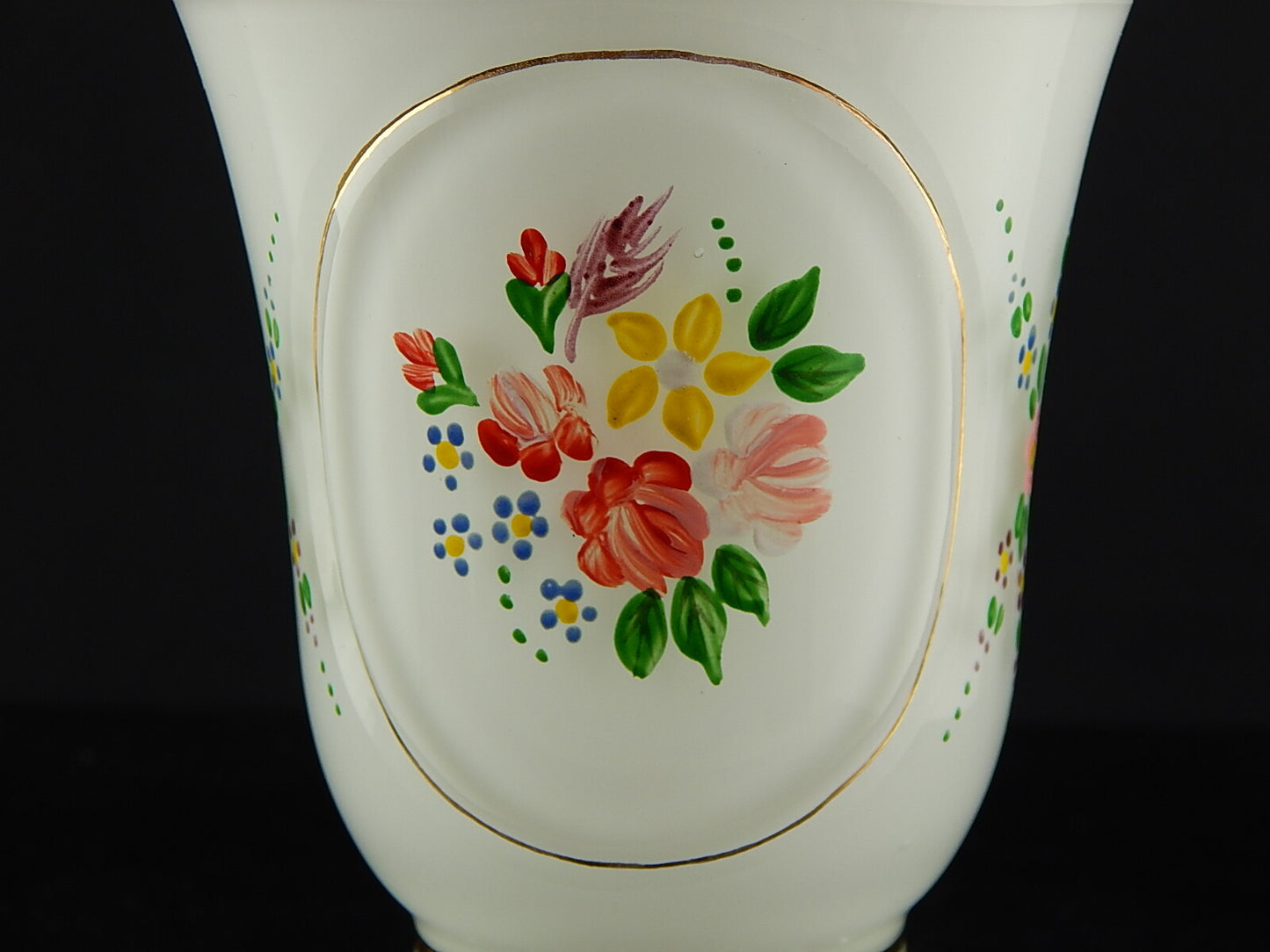 ANTICO BICCHIERE BOCCALE CRISTALLO MOLATO INCISO BOEMIA BIEDERMEIER INCAMICIATO*