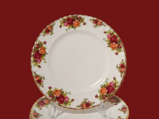 PORCELLANA ROYAL ALBERT OLD COUNTRY ROSES SERVIZIO 6 PIATTI ANTIPASTO INSALATA