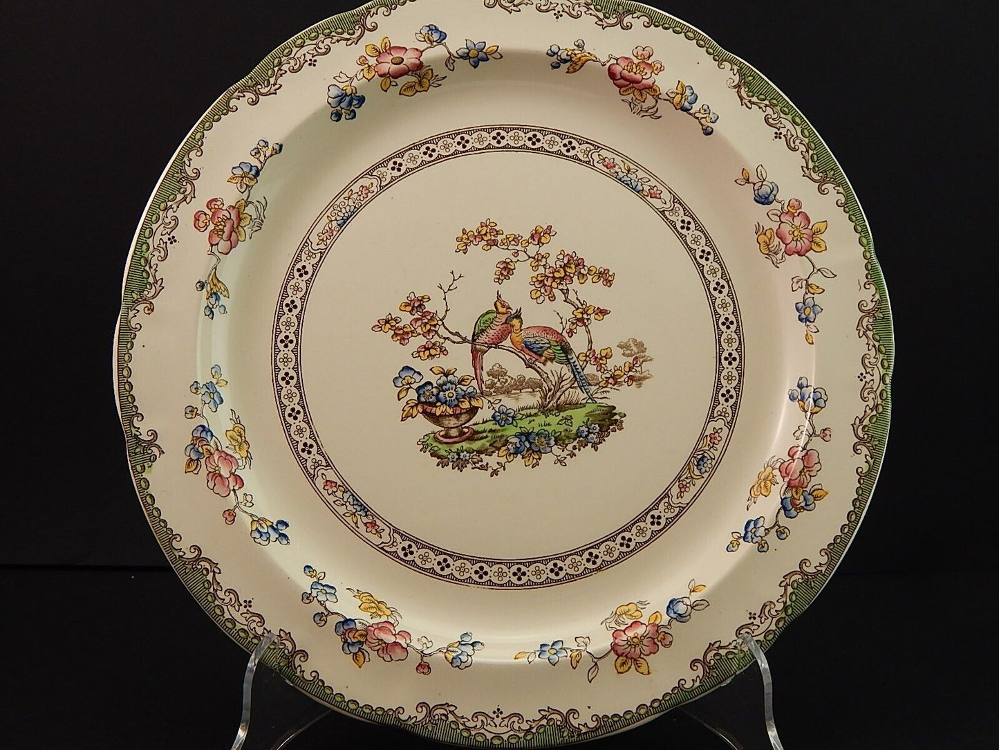 ANTICO VASSOIO CM 31 INGLESE SEMI PORCELLANA COPELAND SPODE ENGLAND EDEN