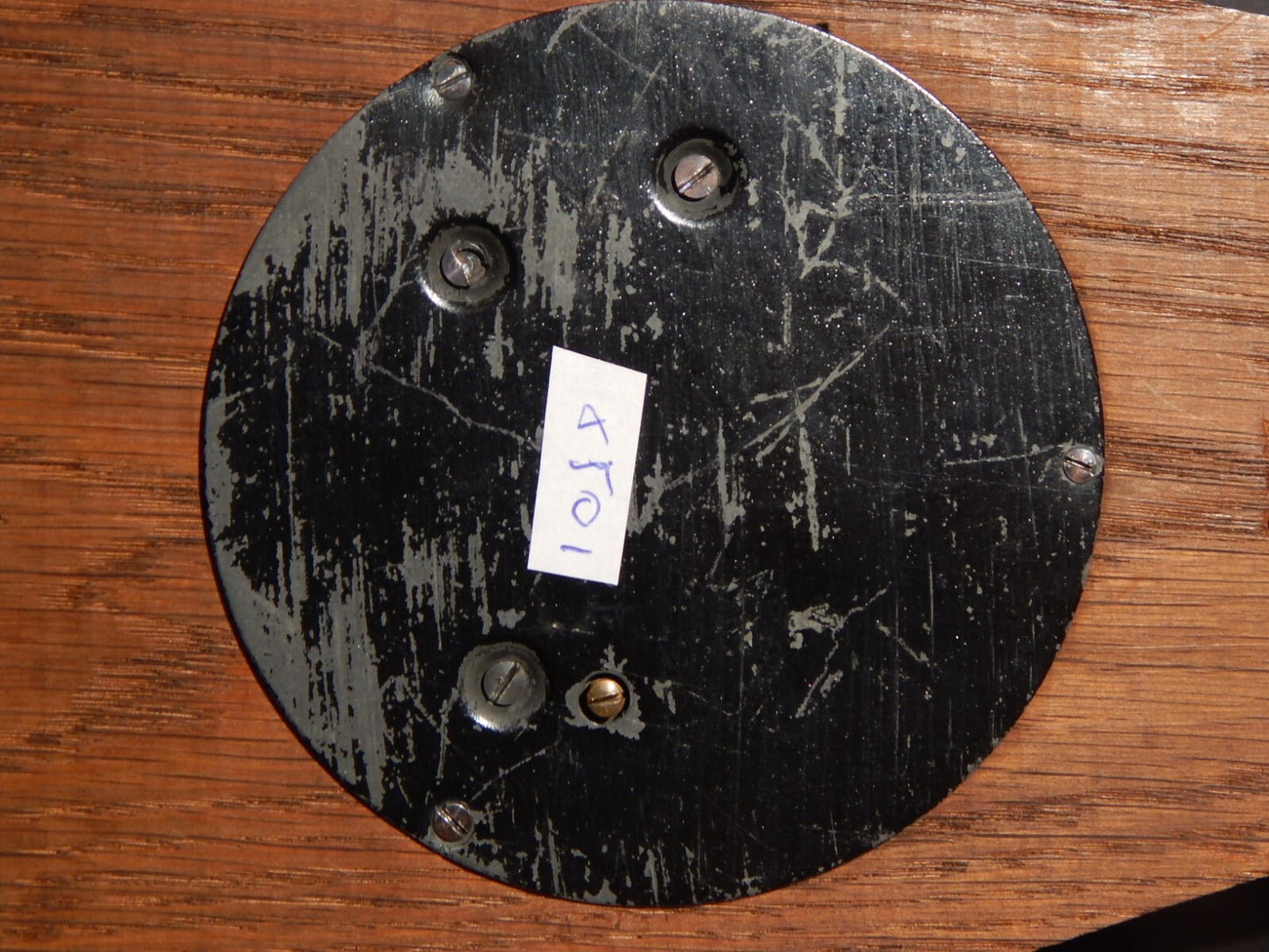 ANTICO EPOCA LIBERTY ART DECO BAROMETRO ANEROIDE E TERMOMETRO SU STRUTTURA LEGNO