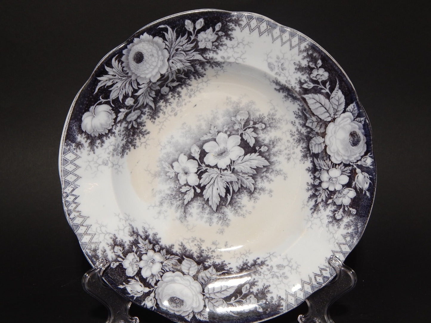 ANTICO GRANDE PIATTO FONDO CIOTOLA CERAMICA JARDINIERE VILLEROY & BOCH FINE 800