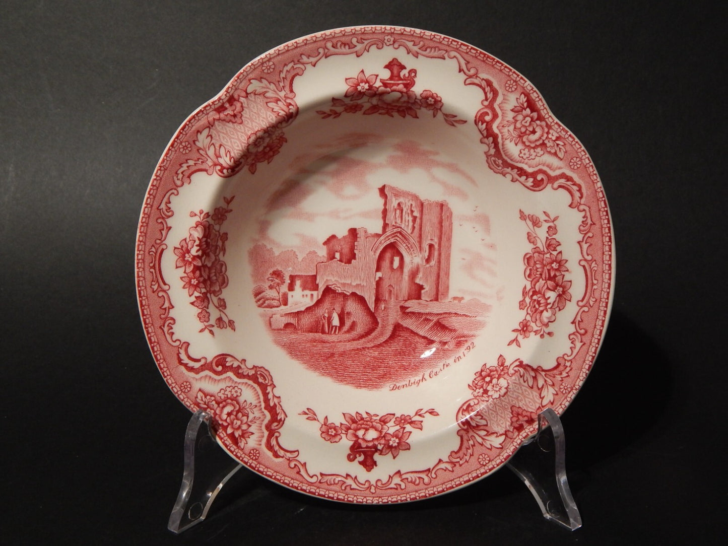 VINTAGE JOHNSON BROS OLD BRITAIN CASTLE CIOTOLA SEMI-PORCELLANA ROSSA