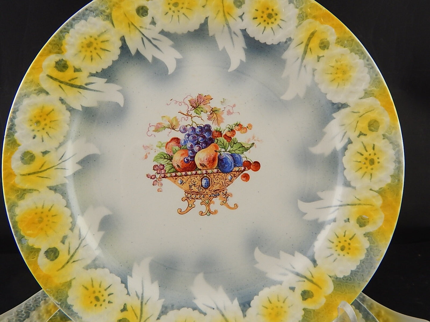 ANTICO LIBERTY SERVIZIO PIATTI DESSERT CERAMICA VERBANUM STONE LAVENO 7 PEZZI