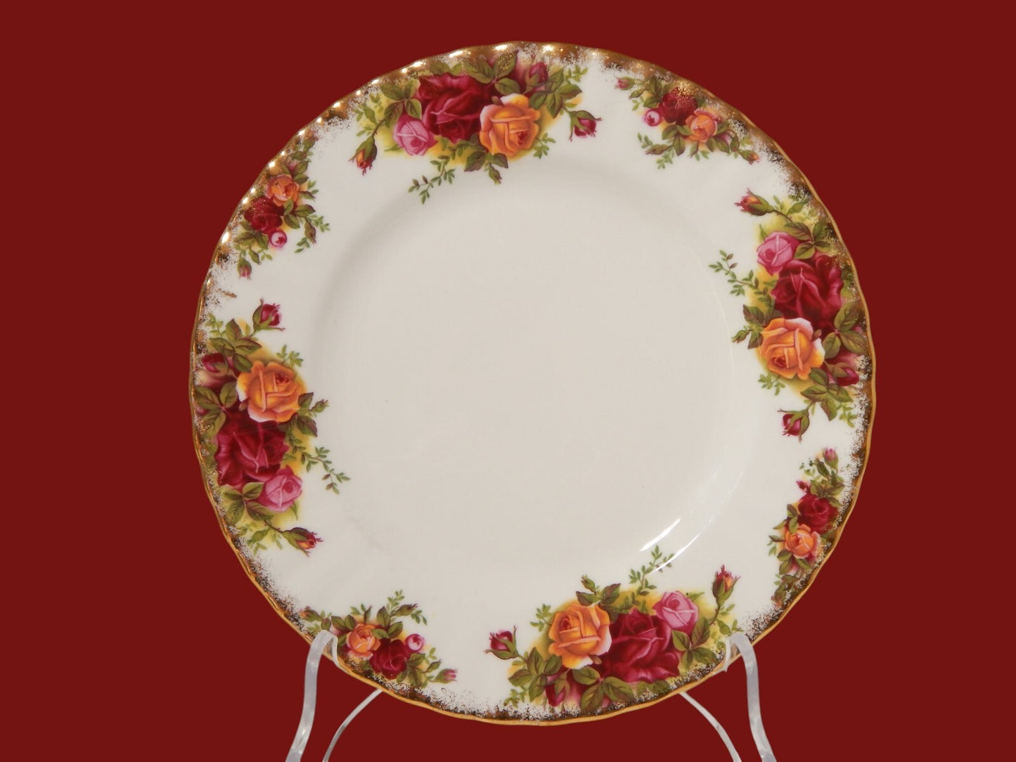 PORCELLANA ROYAL ALBERT OLD COUNTRY ROSES PIATTO ANTIPASTO O INSALATA CM 21