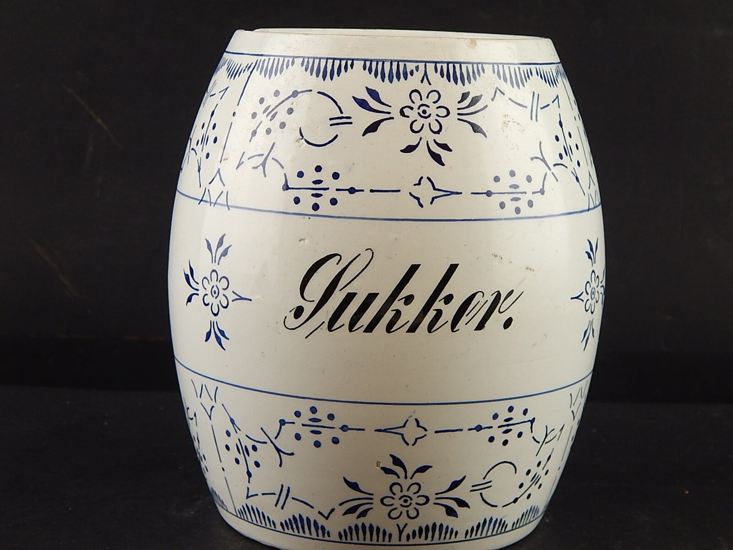 ANTICO ART DECO BARATTOLO SUKKER ZUCCHERO PORCELLANA THEODOR PAETSCH FRANCOFORTE