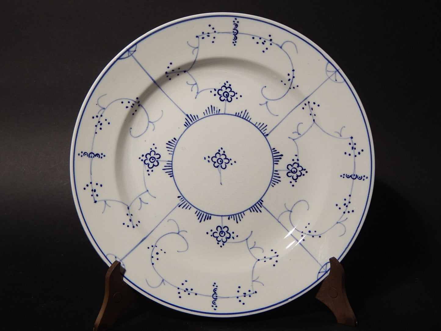 ANTICO FINE '800 PIATTO PIANO PORCELLANA VILLEROY&BOCH DRESDEN SAXONY