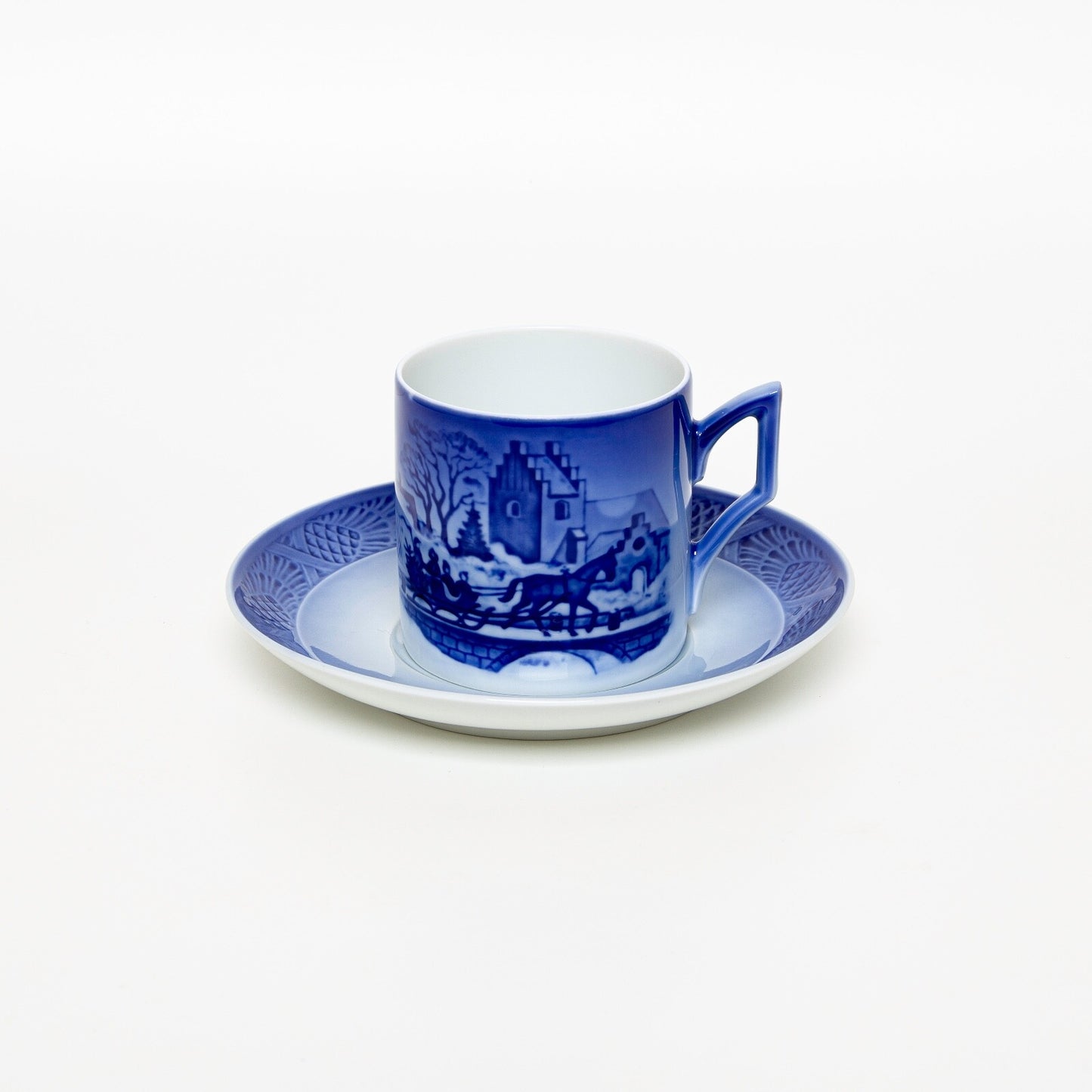 ROYAL COPENHAGEN PORCELLANA TAZZA DI NATALE 1999 CON SCATOLA ORIGINALE CM 7