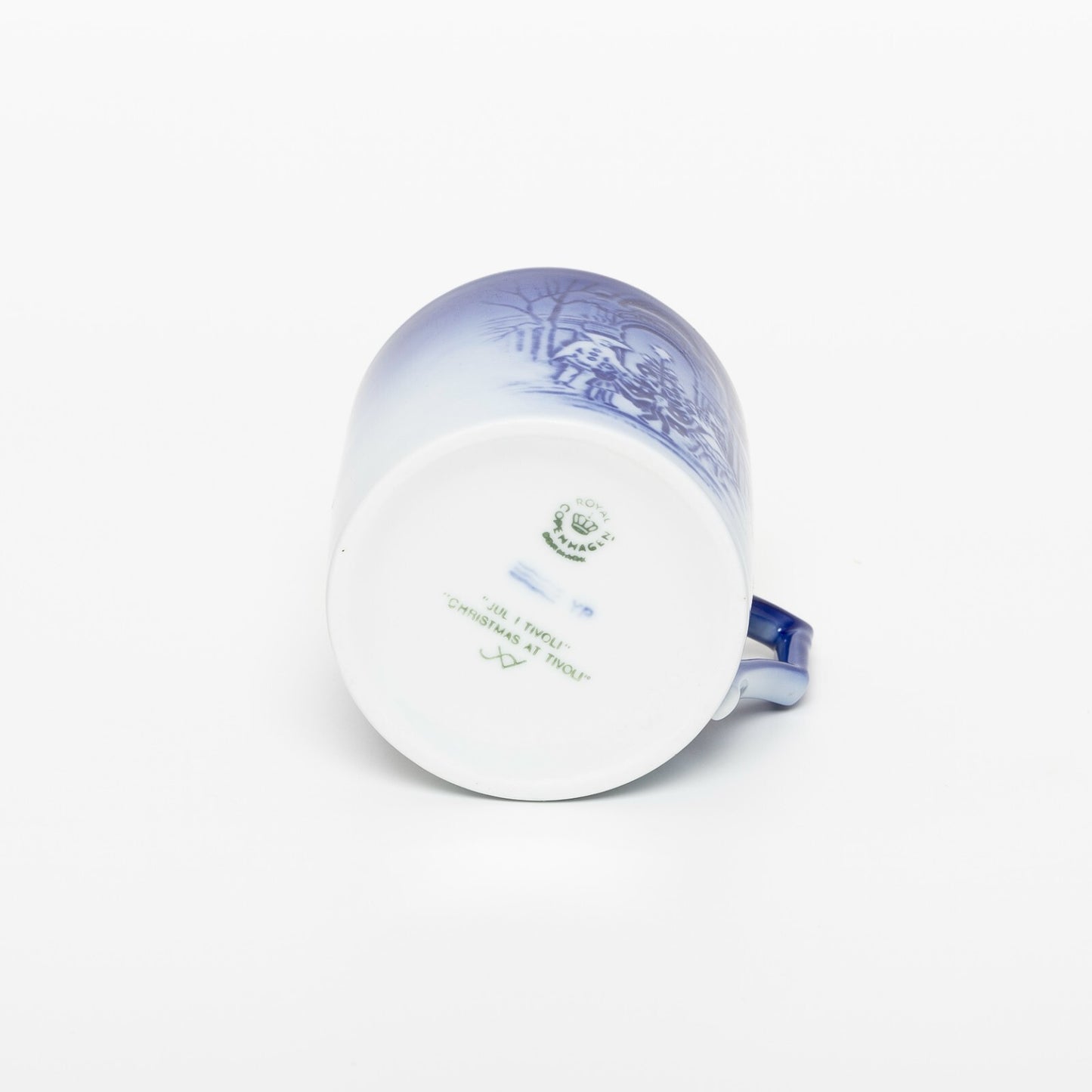 ROYAL COPENHAGEN PORCELLANA TAZZA DI NATALE 1990 ORIGINALE CON PIATTINO CM 7