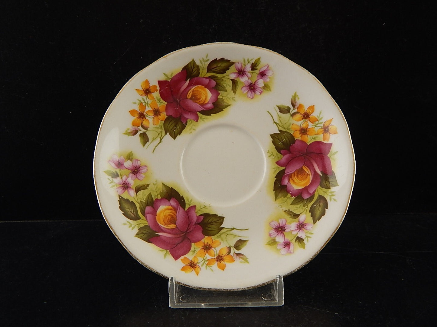 PREZIOSA PORCELLANA INGLESE ROYAL KENT TAZZA VINTAGE BONE CHINA ROSES