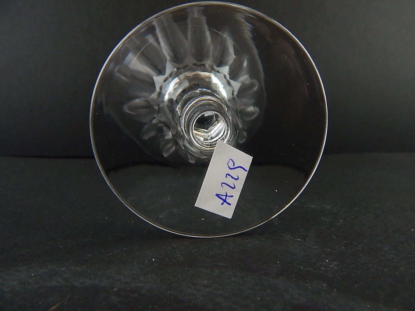 ANTICO BICCHIERE CALICE VINO ROSSO CRISTALLO MOLATO CRISTALLERIA SAINT LOUIS