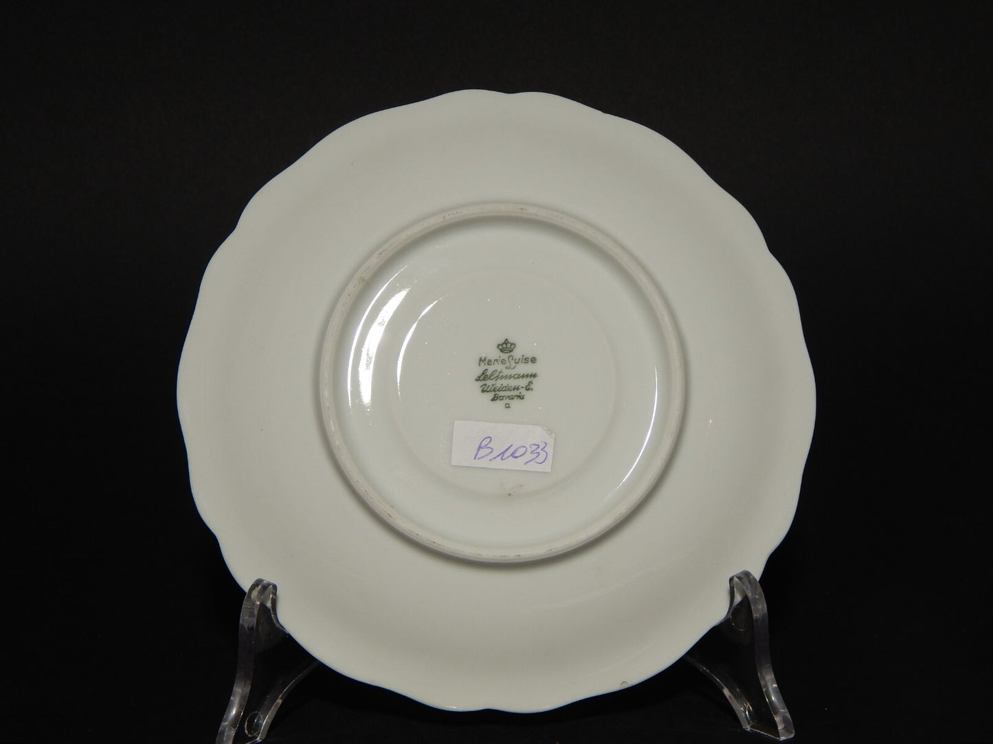 ANTICO SERVIZIO 6 TAZZE BRODO PORCELLANA BIANCA MARIE LUISE BAVARIA SELTMANN W.