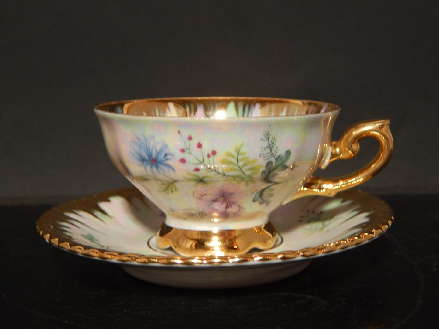 ANTICA RARA TAZZINA CAFFE' PORCELLANA BAVARIA RUDOLF WACHTER DECORO LUSTRO E ORO