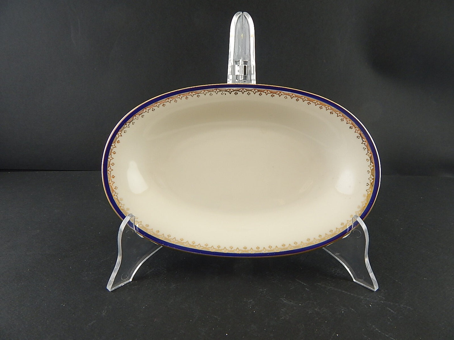 ANTICO SERVIZIO PIATTI STILE IMPERO PORCELLANA DECORO BLU E ORO BAVARIA SCHALLER