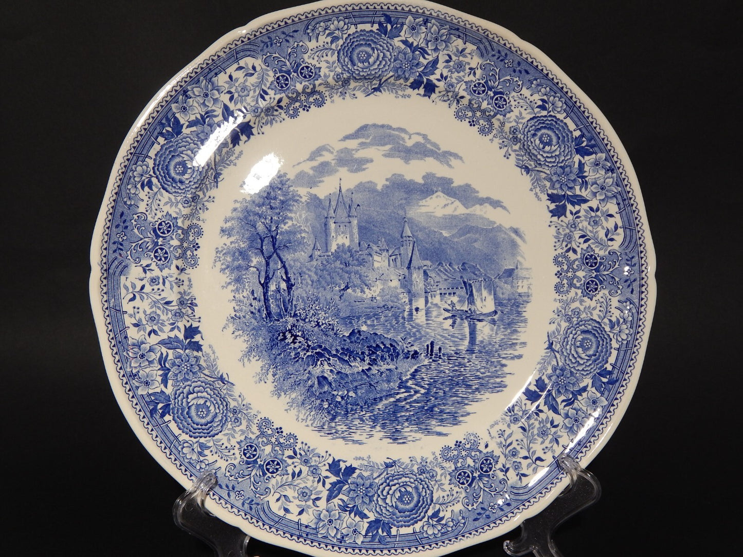 VINTAGE PIATTO PORTATA VASSOIO PORCELLANA VILLEROY&BOCH METTLACH SAAR BURGENLAND