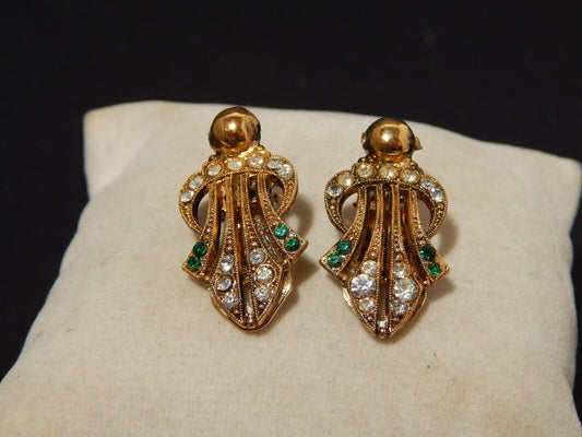 VINTAGE ORECCHINI GIOIELLI BIJOUX ACCESSORI STILE ART DECO