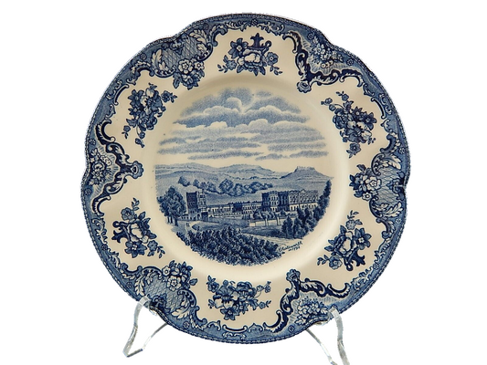 VINTAGE JOHNSON BROS OLD BRITAIN CASTLE BLU PIATTO DESSERT DOLCE SEMI-PORCELLANA
