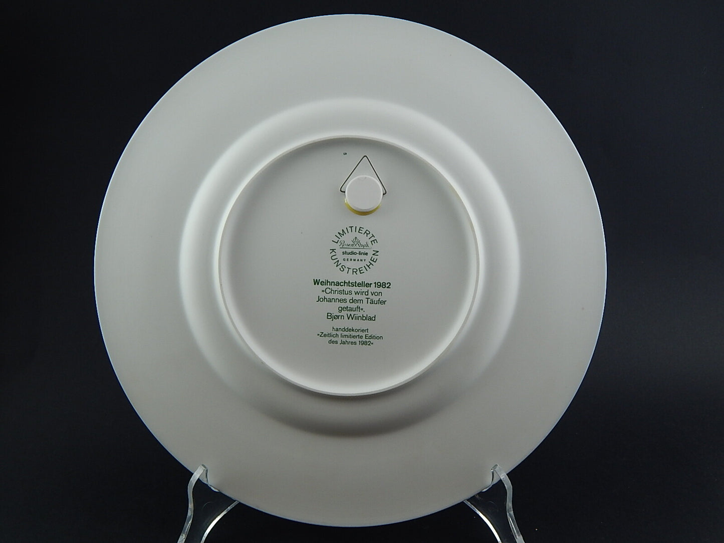 ROSENTHAL COLLEZIONE PORCELLANA E VETRO PIATTO DI NATALE 1982 BJORN WIINBLAD