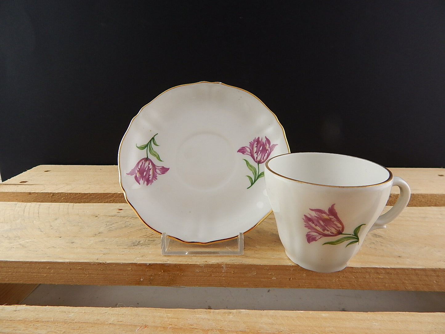 VINTAGE PREZIOSA PORCELLANA TAZZINA CAFFÈ E PIATTINO RICHARD GINORI