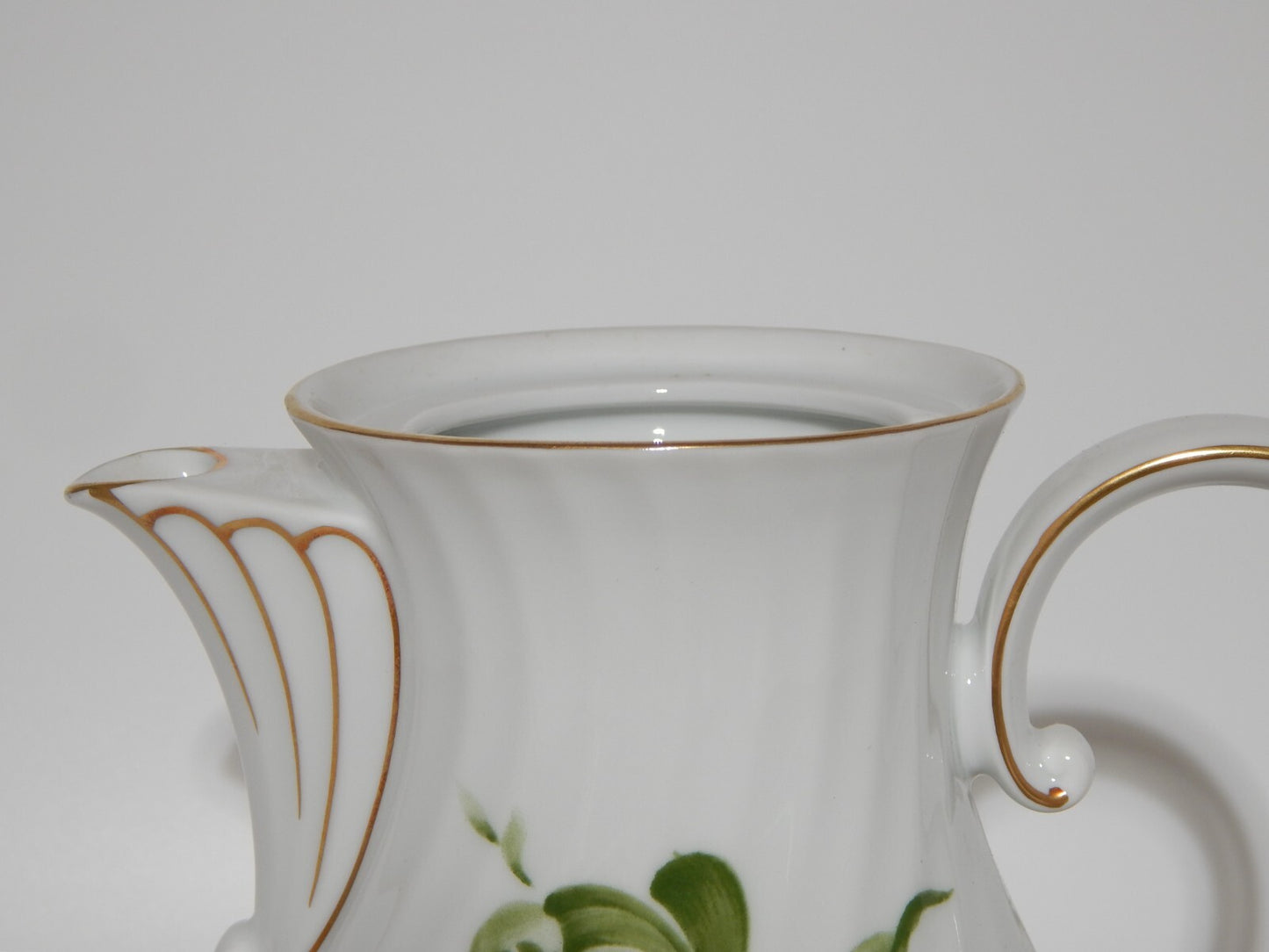 PREZIOSO VINTAGE SERVIZIO DA TE' PORCELLANA TEDESCA KAISER BOUQUET FIORI VERDE