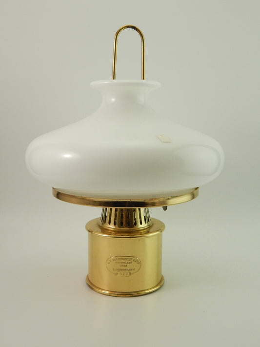 ANTICA LAMPADA PETROLIO NAUTICA VETRO OPALINO HOLMEGAARD HARNISCH COPENHAGEN
