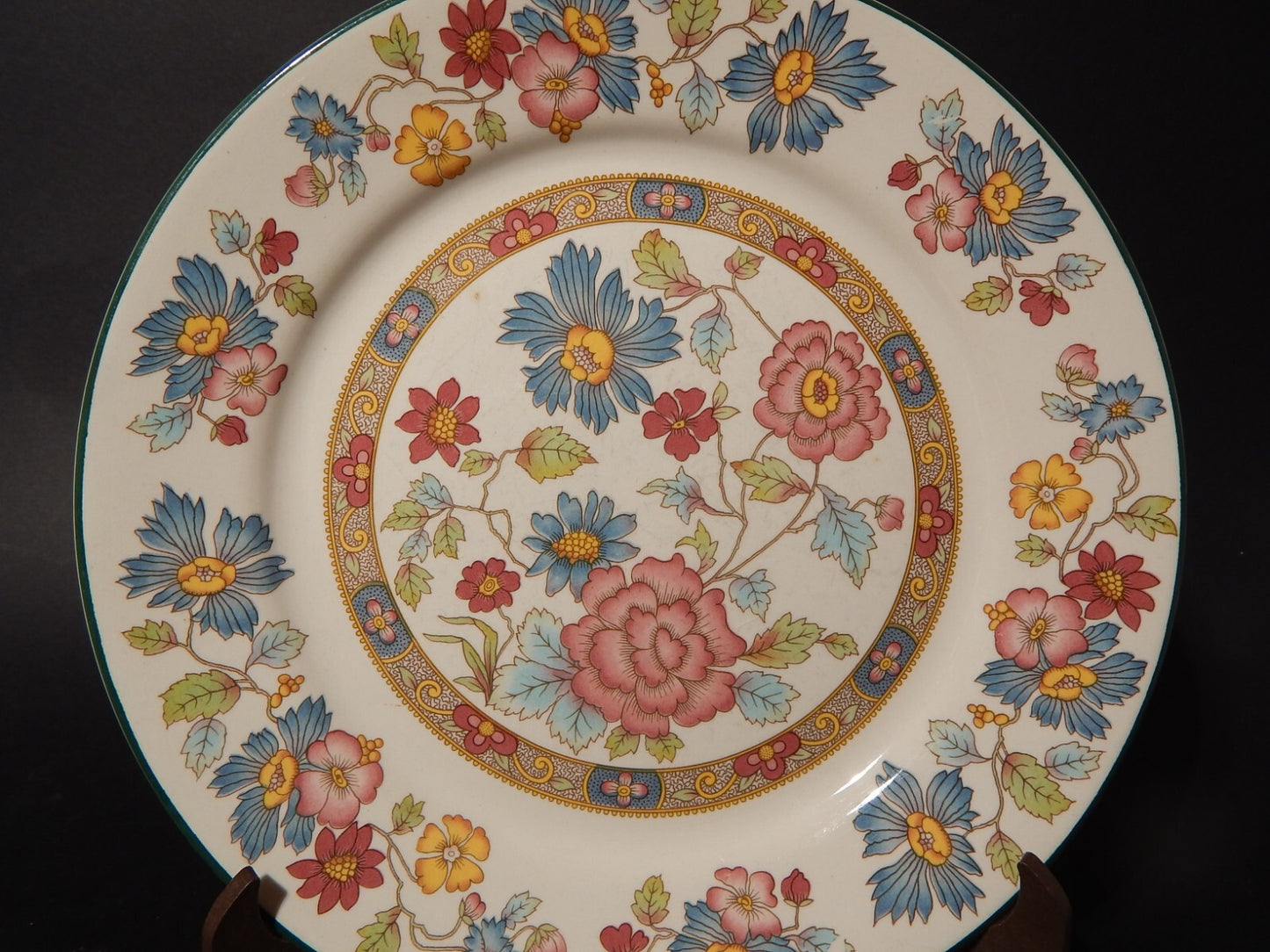 VINTAGE PIATTO PIANO PORCELLANA ORIENT DYNASTY COLLECTION BY FRANCISCAN cm.23,5