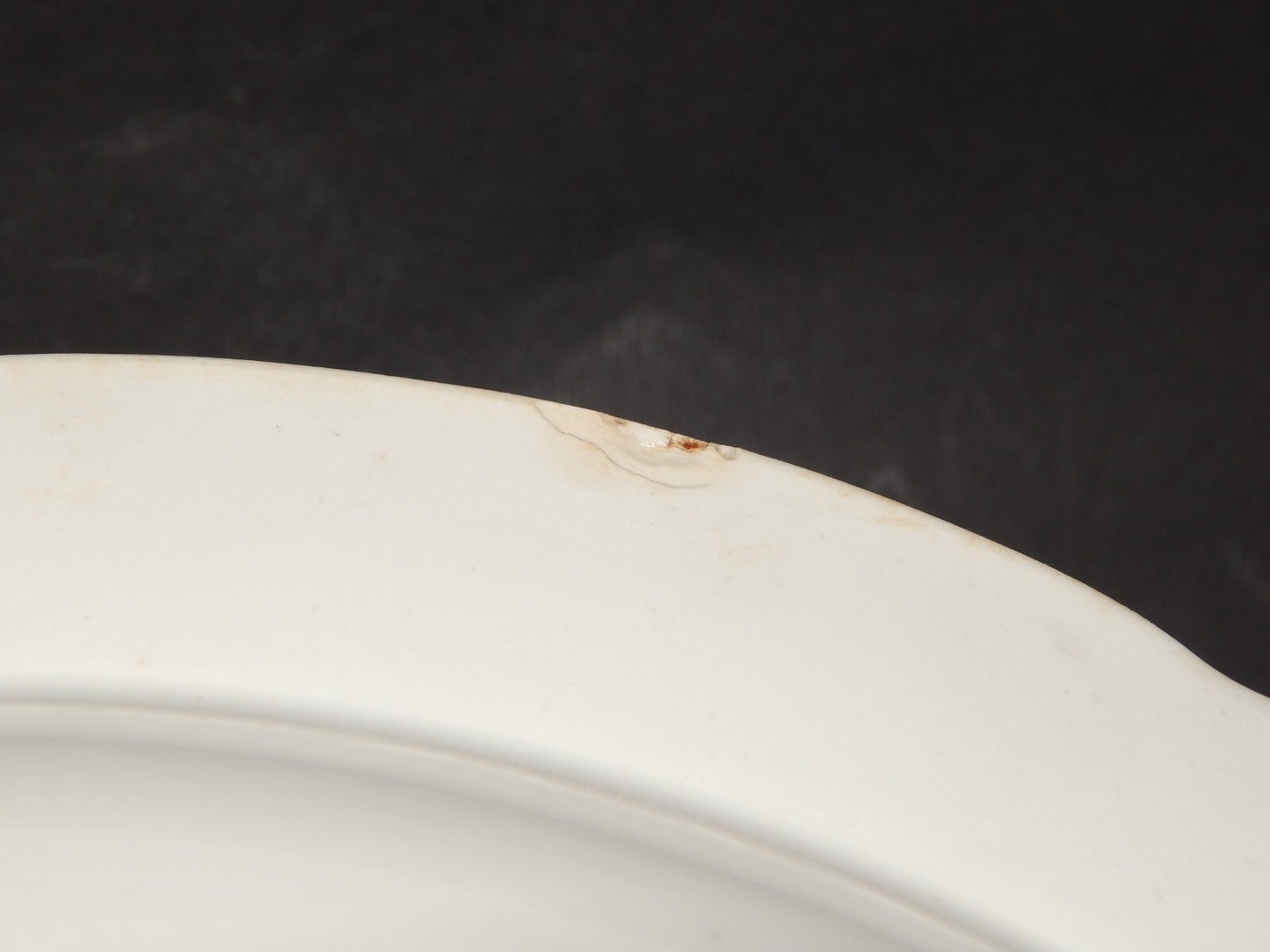 ANTICO RARO VASSOIO CERAMICA BIANCA PROFILO BLU RICHARD MILANO FINE 800 (X145)