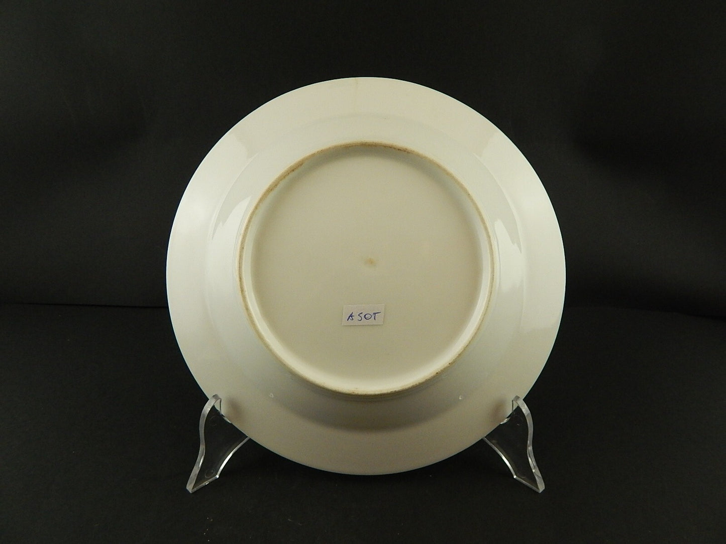 ANTICO RARO SERVIZIO 10 PIATTI PORCELLANA PARIGI BIANCA BLU ORO NAPOLEONE III