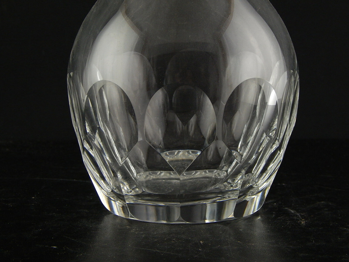 ANTICA RARA BOTTIGLIA DECANTER TAVOLA ART DECO CRISTALLO PESANTE E MOLATO