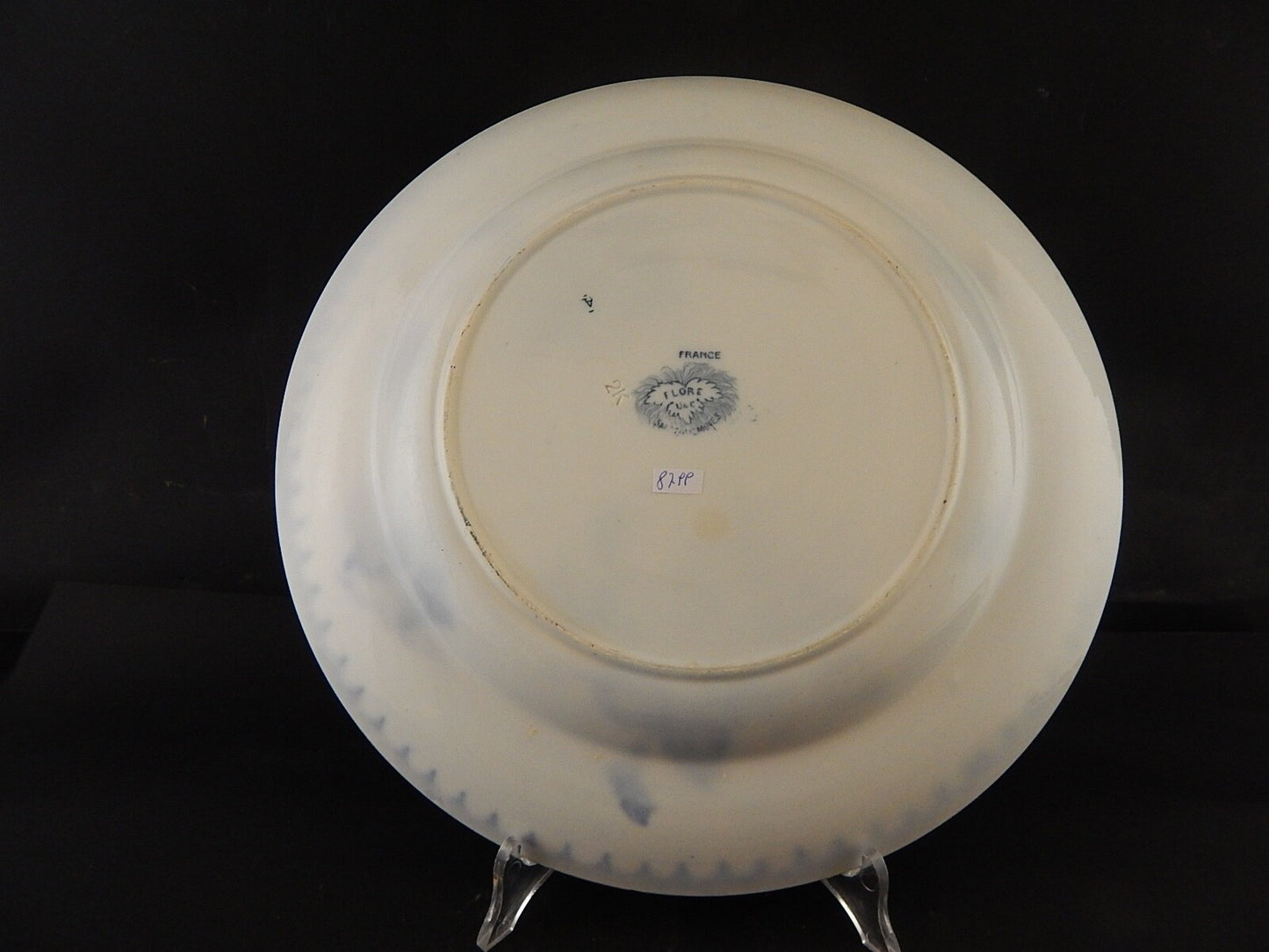 ANTICO 800 PIATTO CM 33 CERAMICA SARREGUEMINES U&C COLLEZIONE FLORE ART NOUVEAU