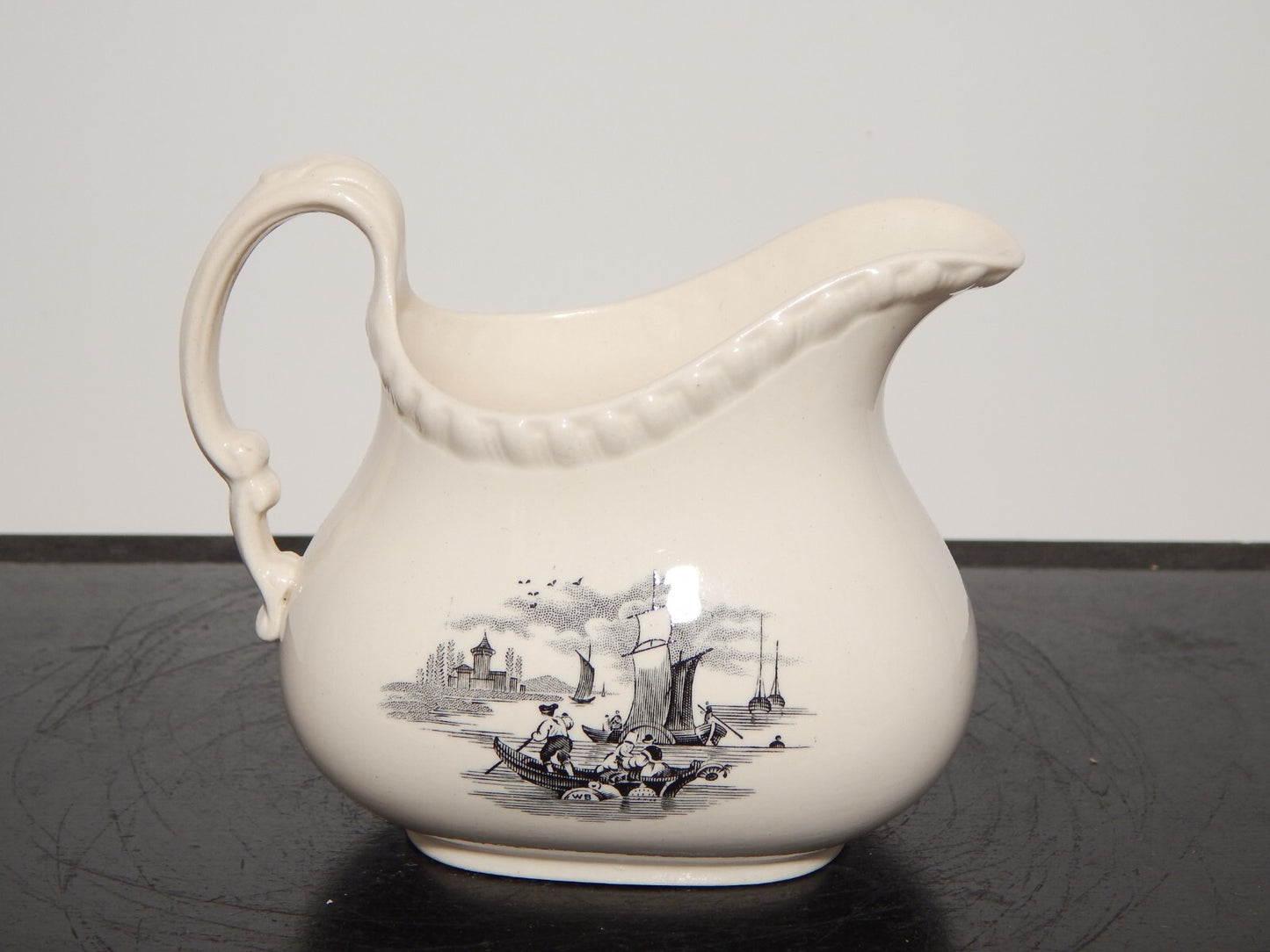 ANTICA LATTIERA BRICCO INGLESE SEMI PORCELLANA COPELAND SPODE PAESAGGIO MARINO