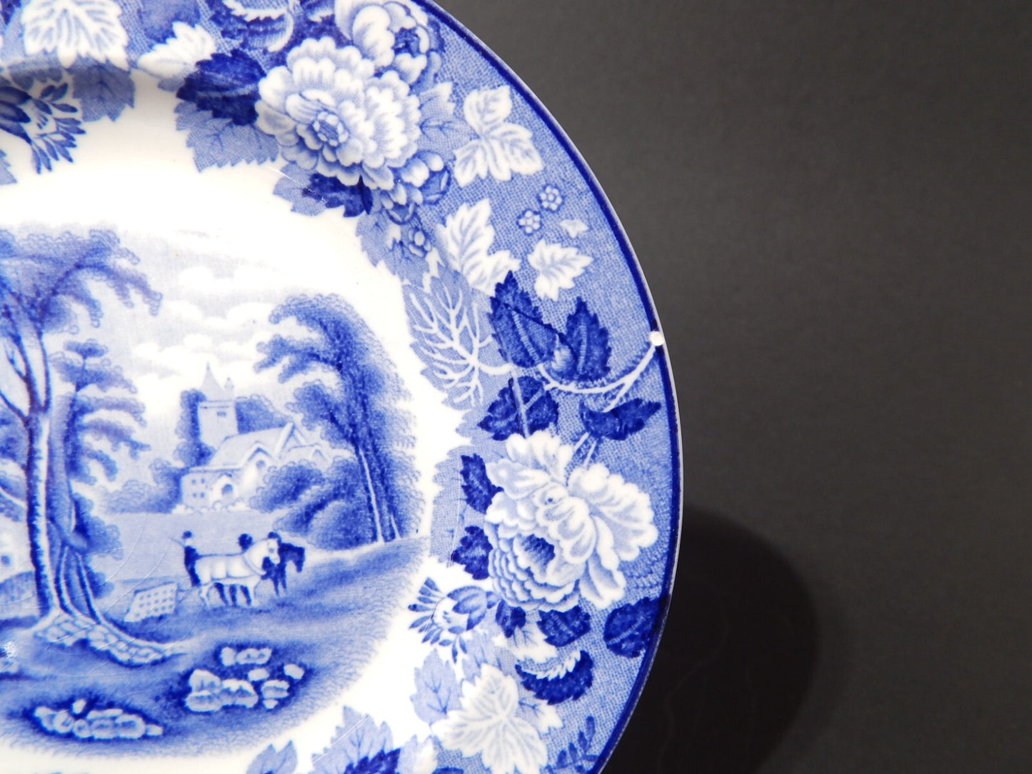 VINTAGE ENOCH WOOD'S ENGLISH SCENERY WOOD&SONS PIATTO DOLCE SEMI PORCELLANA #670