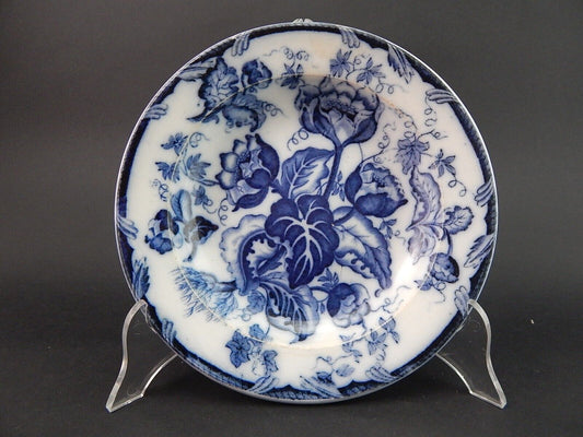 ANTICO PIATTO FONDO NINFEE BLU CERAMICA RICHARD MILANO FINE 800 WATER NYMPH A897