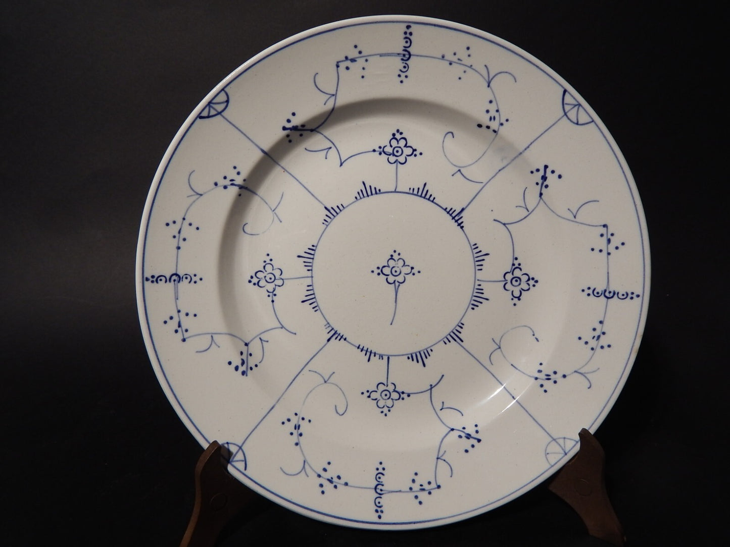 ANTICO FINE '800 PIATTO PIANO PORCELLANA VILLEROY&BOCH DRESDEN SAXONY