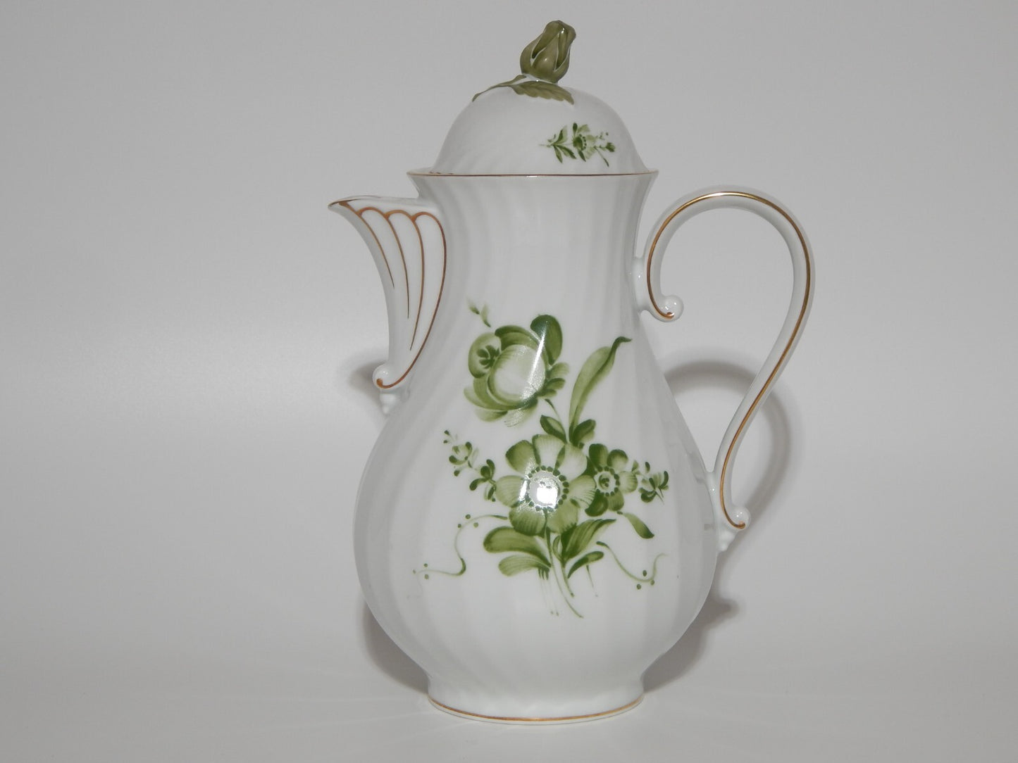 PREZIOSO VINTAGE SERVIZIO DA TE' PORCELLANA TEDESCA KAISER BOUQUET FIORI VERDE