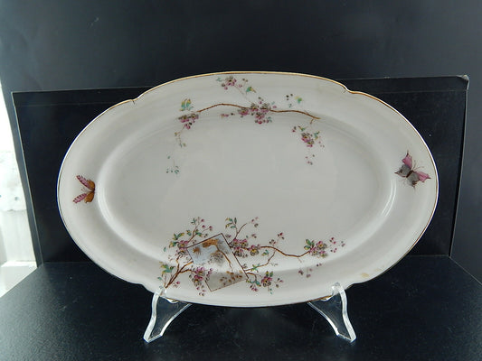 ANTICO PREZIOSO VASSOIO PORCELLANA ART NOUVEAU 1904 ALFRED HACHE&CO